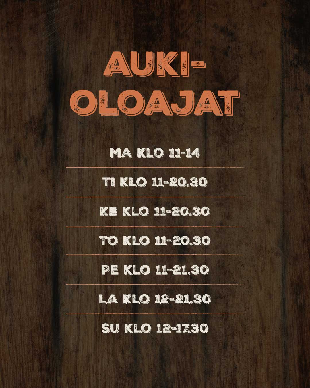 aukioloajat
