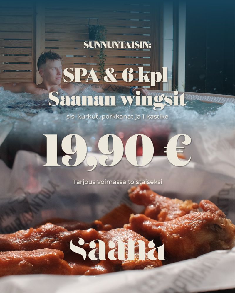 saana spa ja wings tarjous